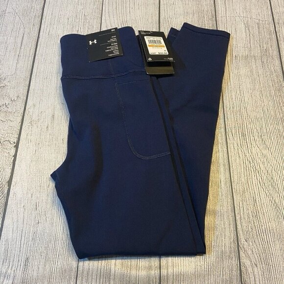 UA Under Armour Women's Motion Ankle Leggings SMALL Navy Hi Rise #1369488  NWT - Picture 2 of 13
